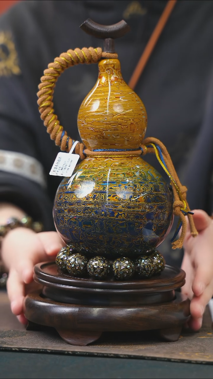 【闪购商品】YC226漆艺酒葫芦不包手串及旋转底座