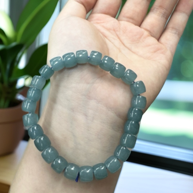 精美蓝水直切手串7*8