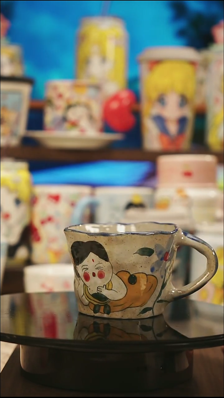 摆件陶景德镇陶瓷手工手绘