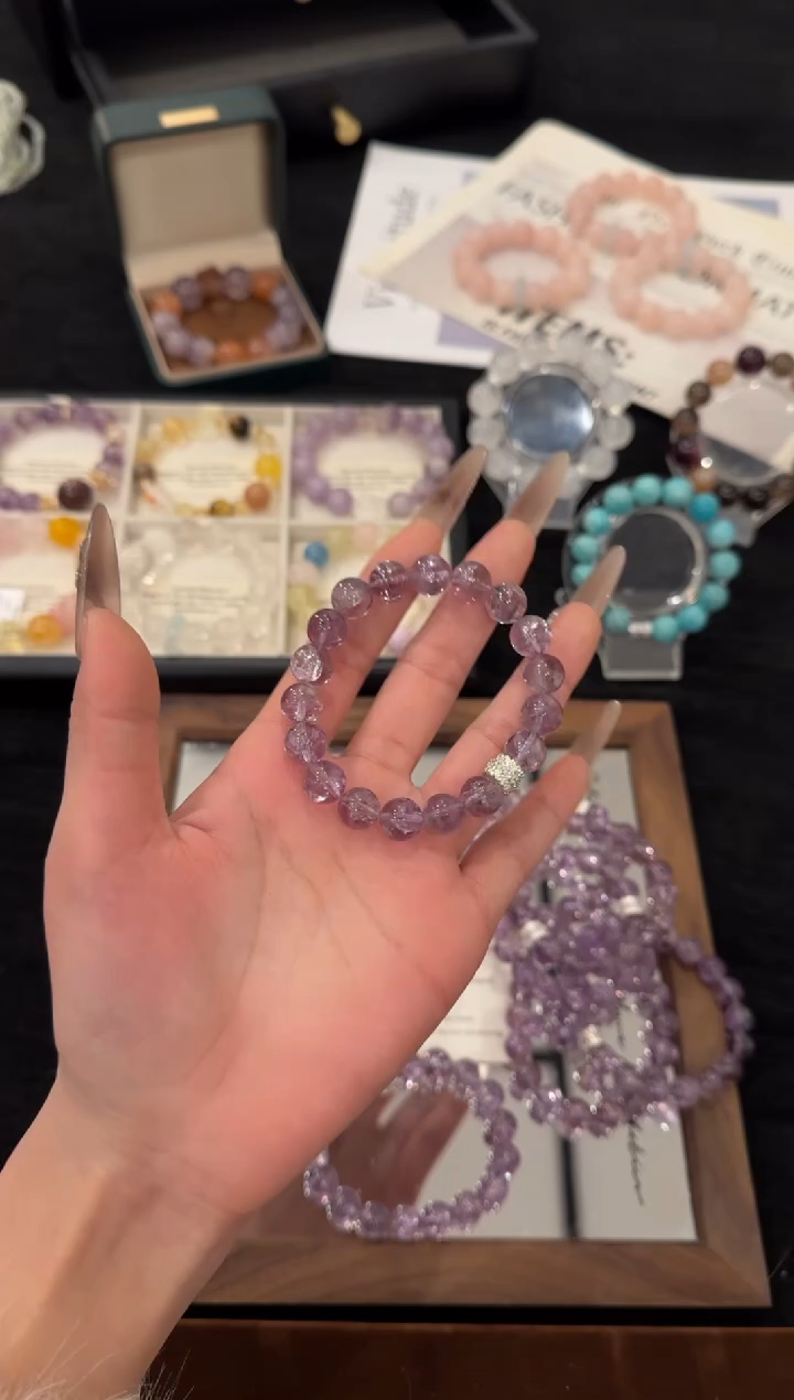 合金手链水晶紫阿赛x3454