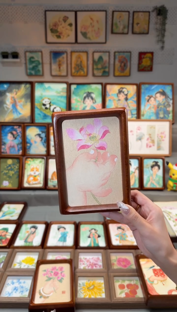 国画莲花小胖手 手绘国画6