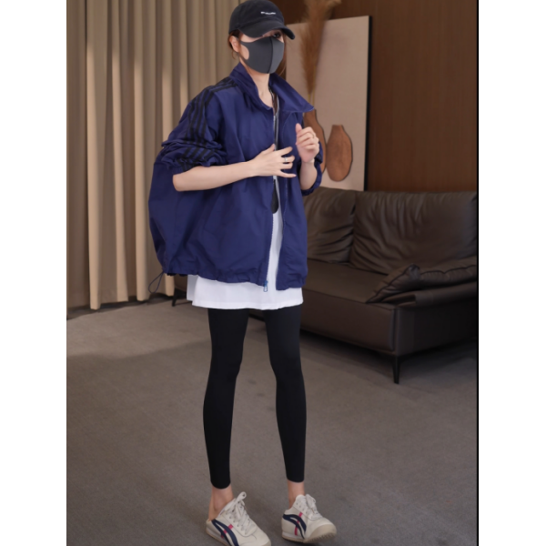 硕哥三道杠棒球服休闲长袖减龄休闲百搭简约外套上衣 22926