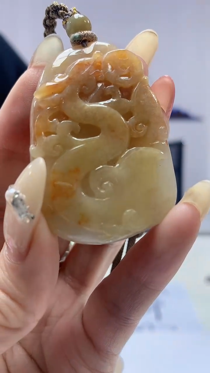 【闪购商品】定制翡翠未镶嵌0405DD-毛货挂件55