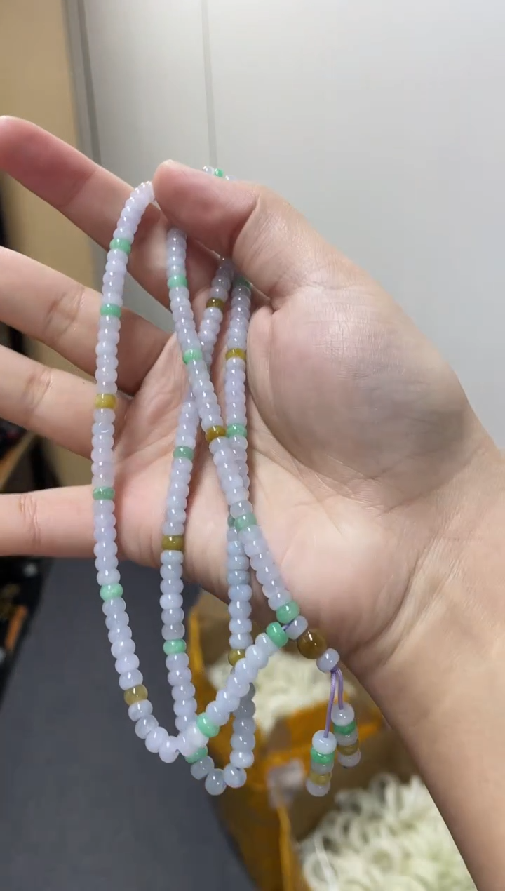 【闪购商品】翡翠颈饰未镶嵌算盘珠项链