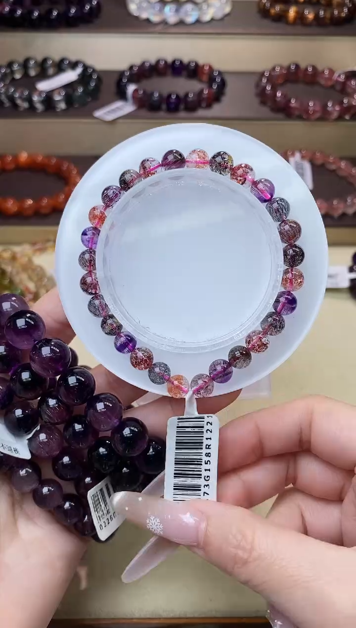 【闪购商品】水晶手链未镶嵌黑加仑超七6m+