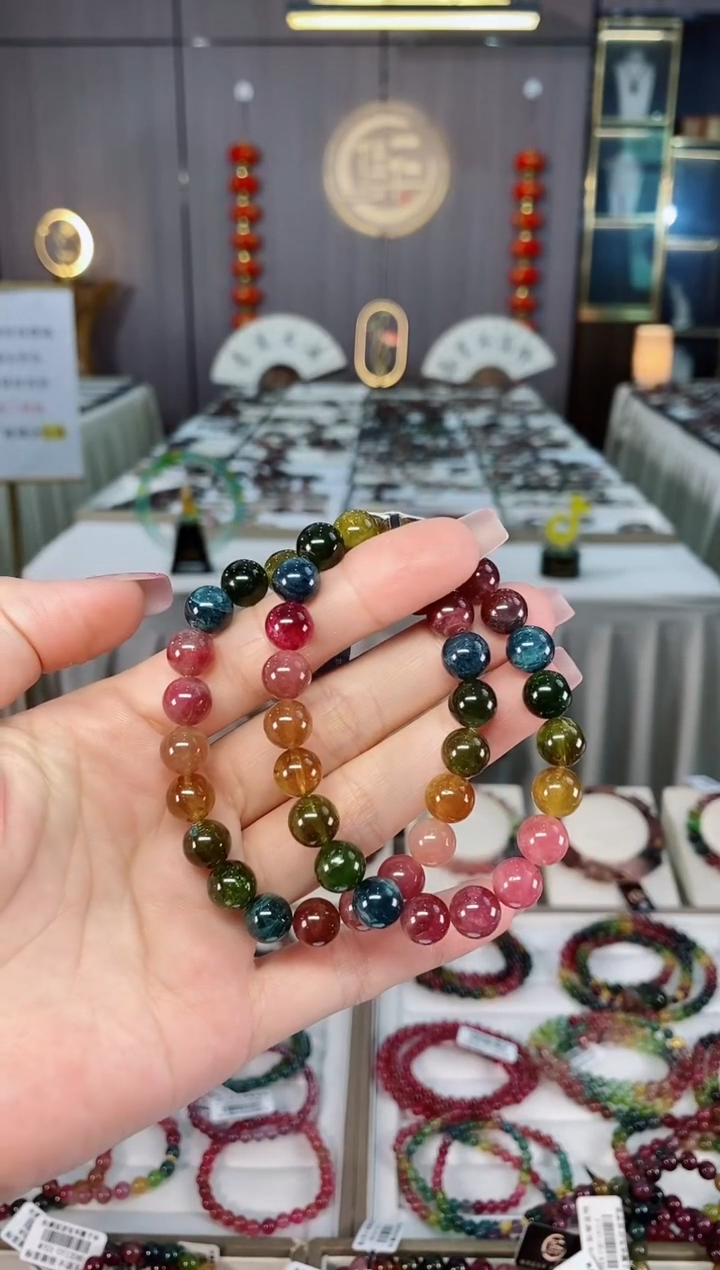 未镶嵌老矿碧玺单圈手串8mm+碧玺hon多样性发货一条