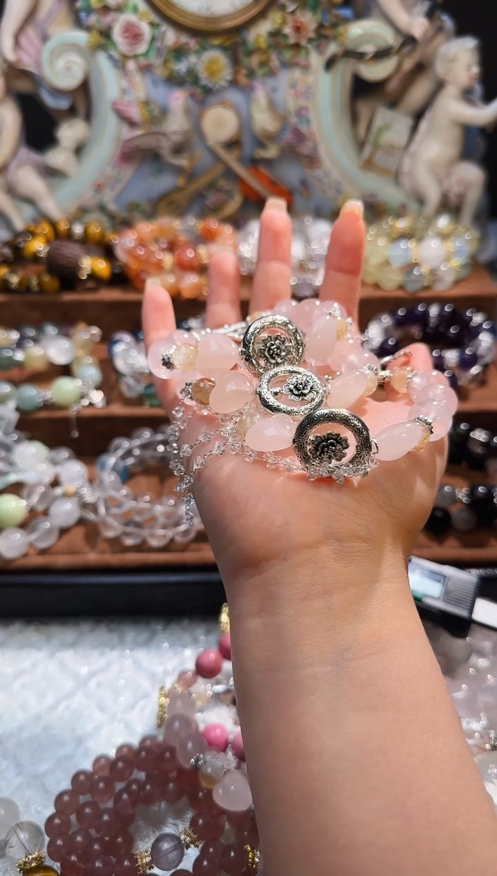 【闪购商品】水晶手串未镶嵌粉水晶手串