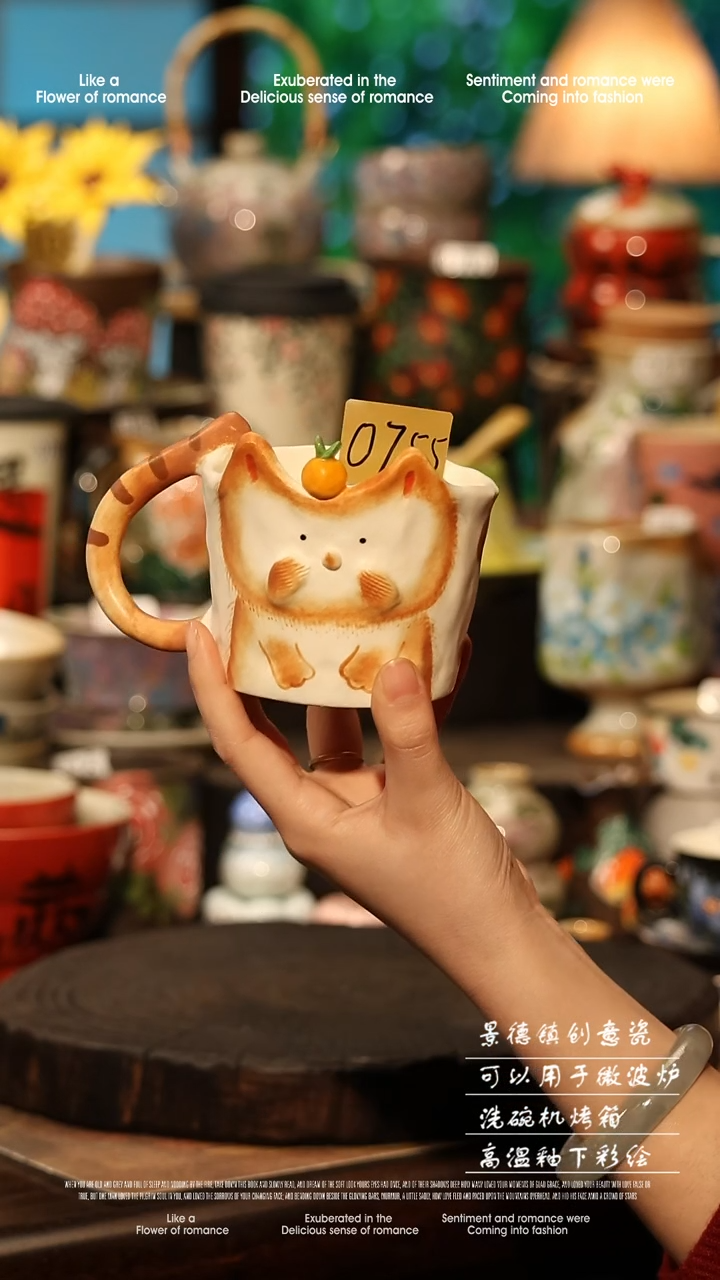 陶瓷景德镇高温釉下彩手工手绘款式@A0755@