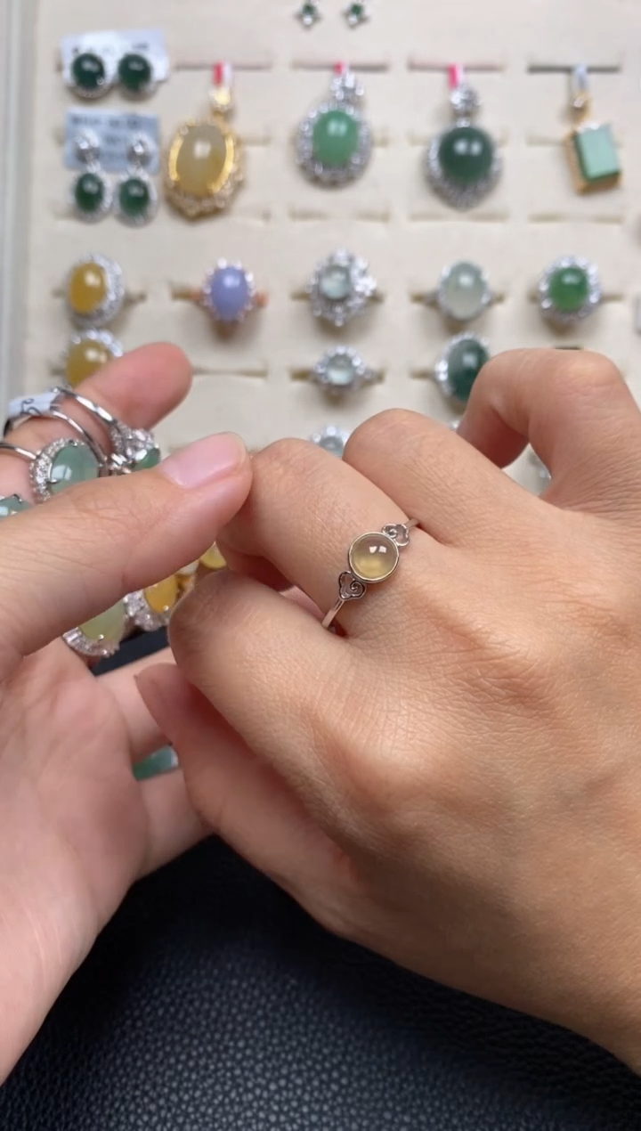 【闪购商品】翡翠戒指银S925镶嵌1111