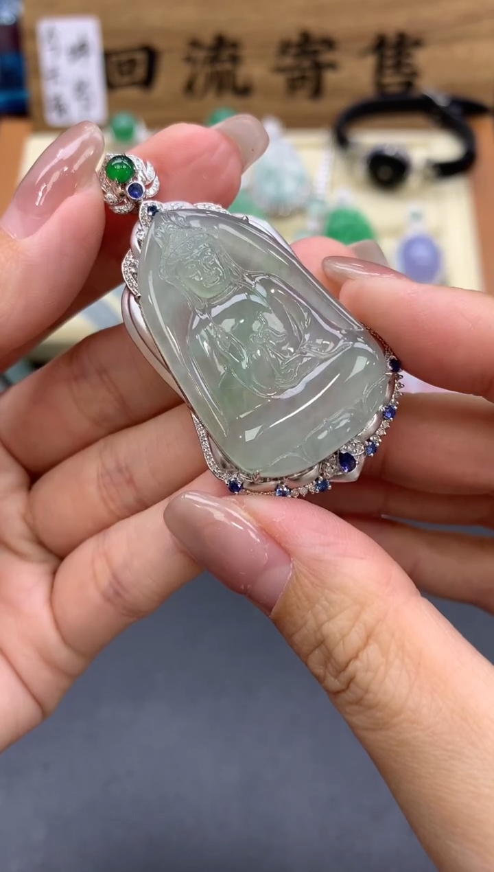 【闪购商品】翡翠颈饰18K金镶嵌527-中国好珍宝