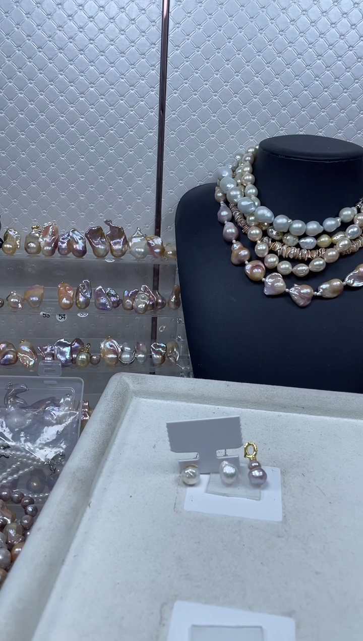 未镶嵌套装淡水珍珠C****U【纯恬珍珠】