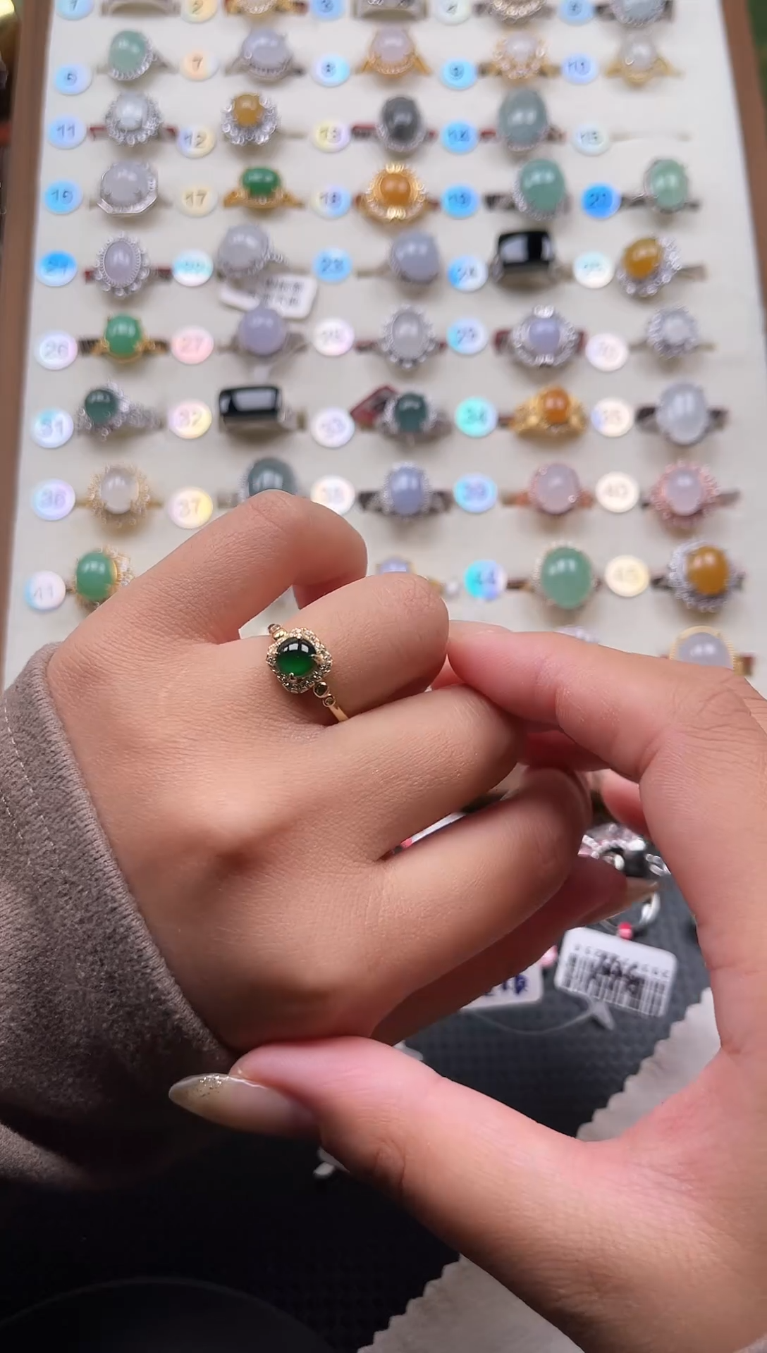 【闪购商品】翡翠戒指银S925镶嵌天然A货翡翠戒指