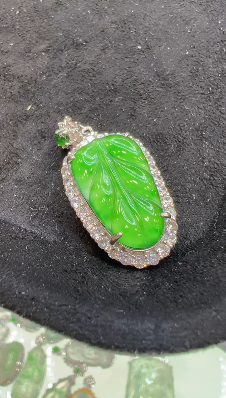 吊坠(不含链)银S925镶嵌翡翠多样性团购发一件