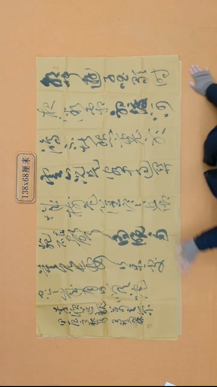 书法王裕霖  青海理S   138*68cm 8平尺