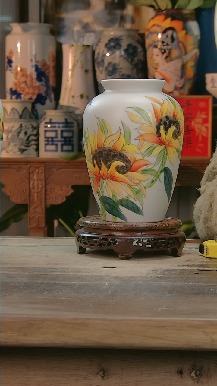 【闪购商品】瓷片景德镇纯手工釉下彩精品花瓶