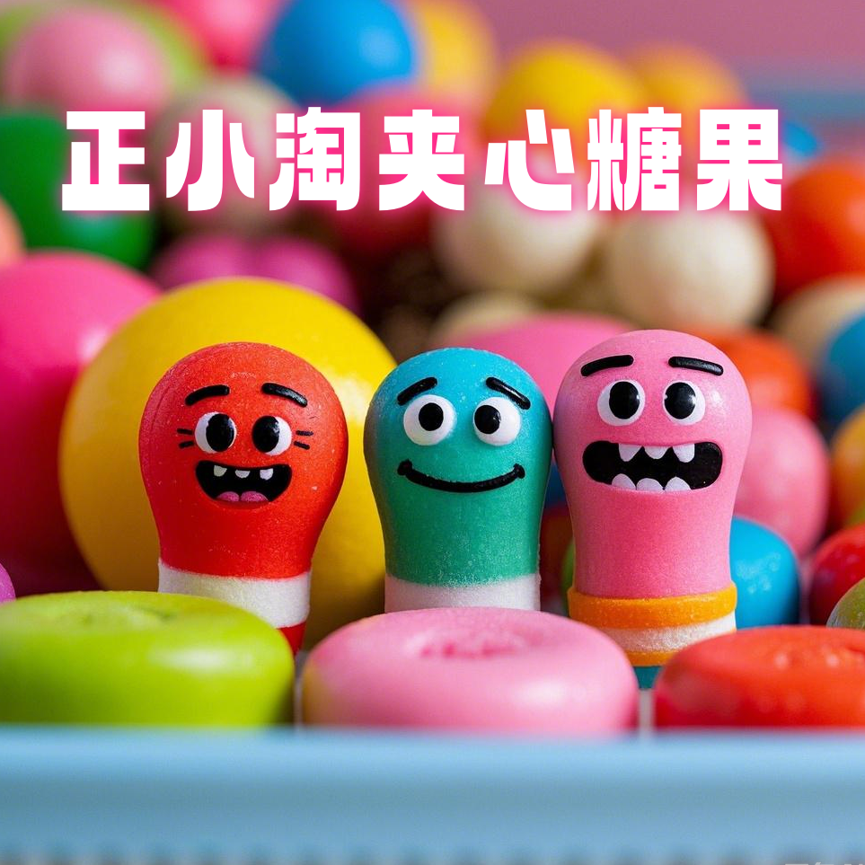 【正小淘夹心糖果】爆浆胶基夹心蜂巢糖 手工diy 酸甜多口味混合