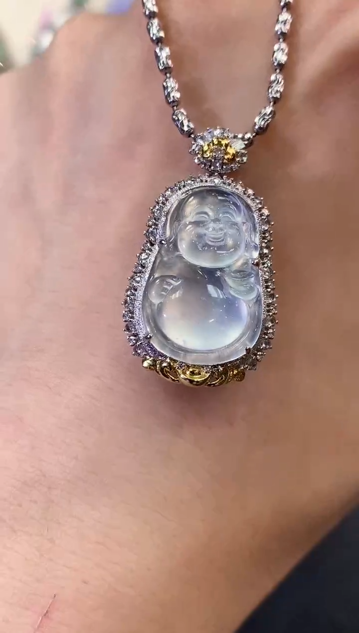 【闪购商品】翡翠吊坠(不含链)18K金镶嵌 C16