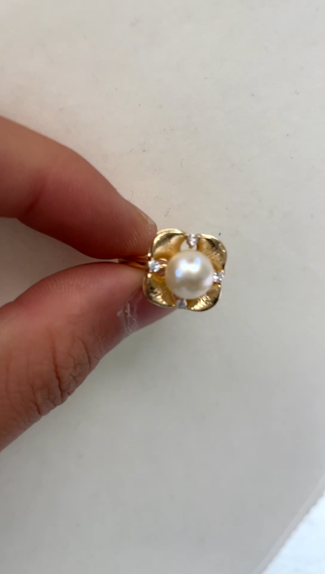 银S925镶嵌戒指海水珍珠 