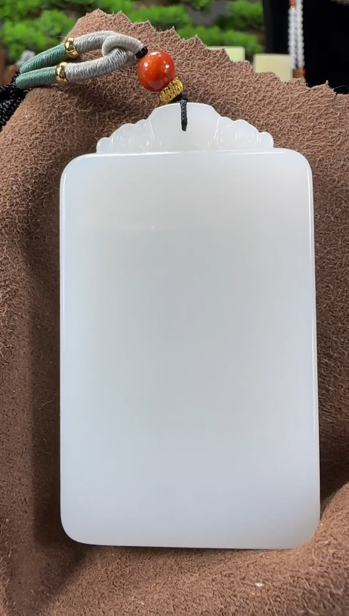 吊坠(赠链)未镶嵌和田玉HL47无事牌多样性发货发其一