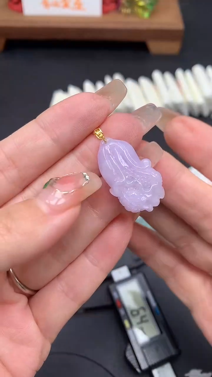 【闪购商品】翡翠吊坠(不含链)18K金镶嵌MS154659