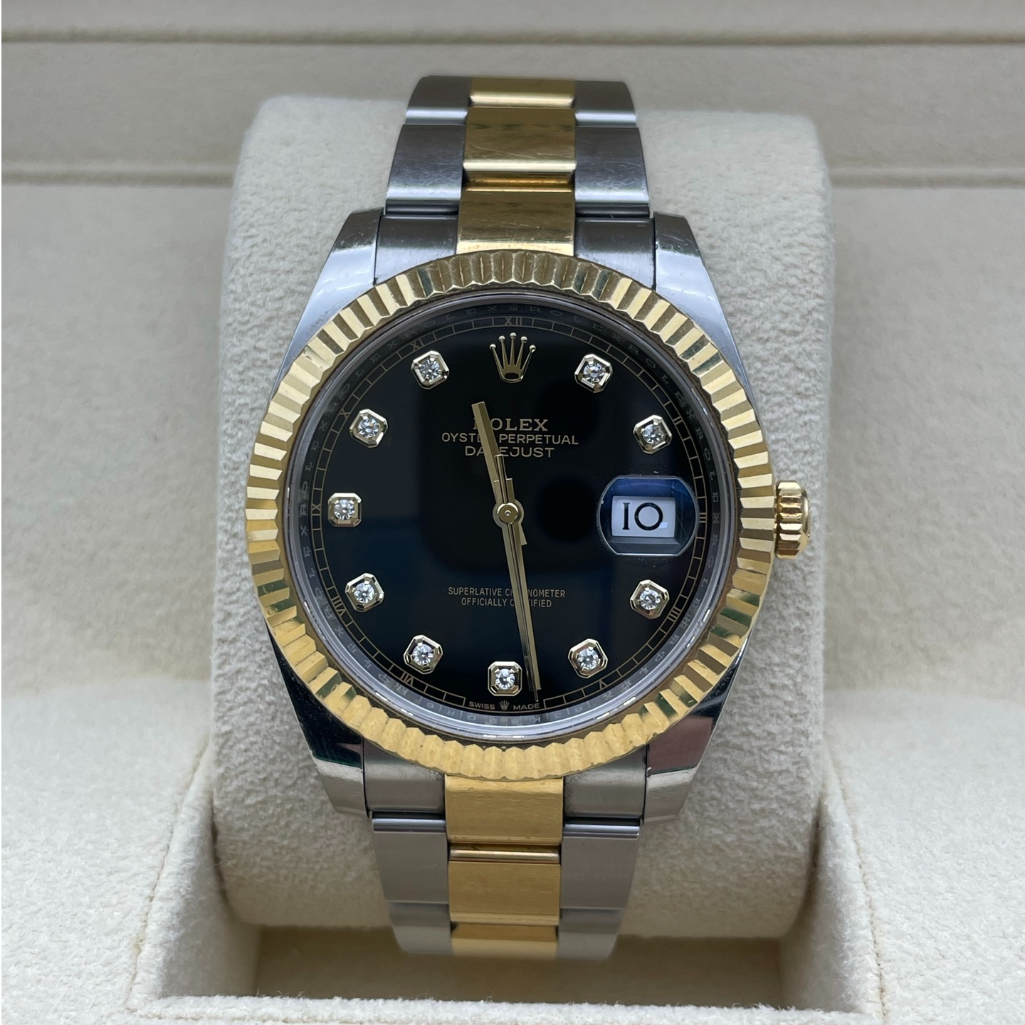 95新 Rolex/劳力士 126333板带黑钻/全套齐全
