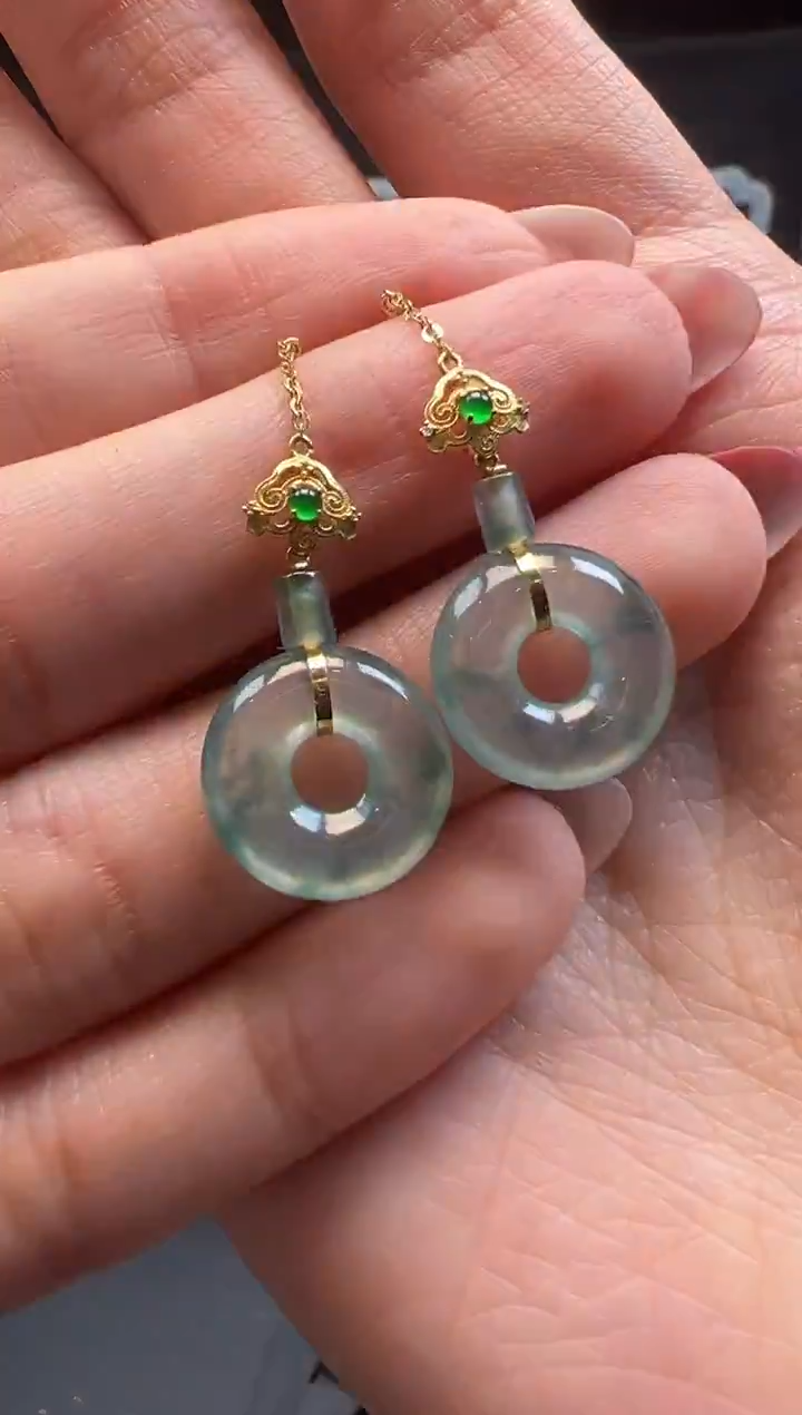 未镶嵌翡翠耳饰缅甸珠宝严选