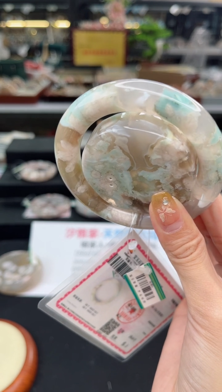 【闪购商品】石英质玉手镯未镶嵌54圈口（赠品镯心）S9808