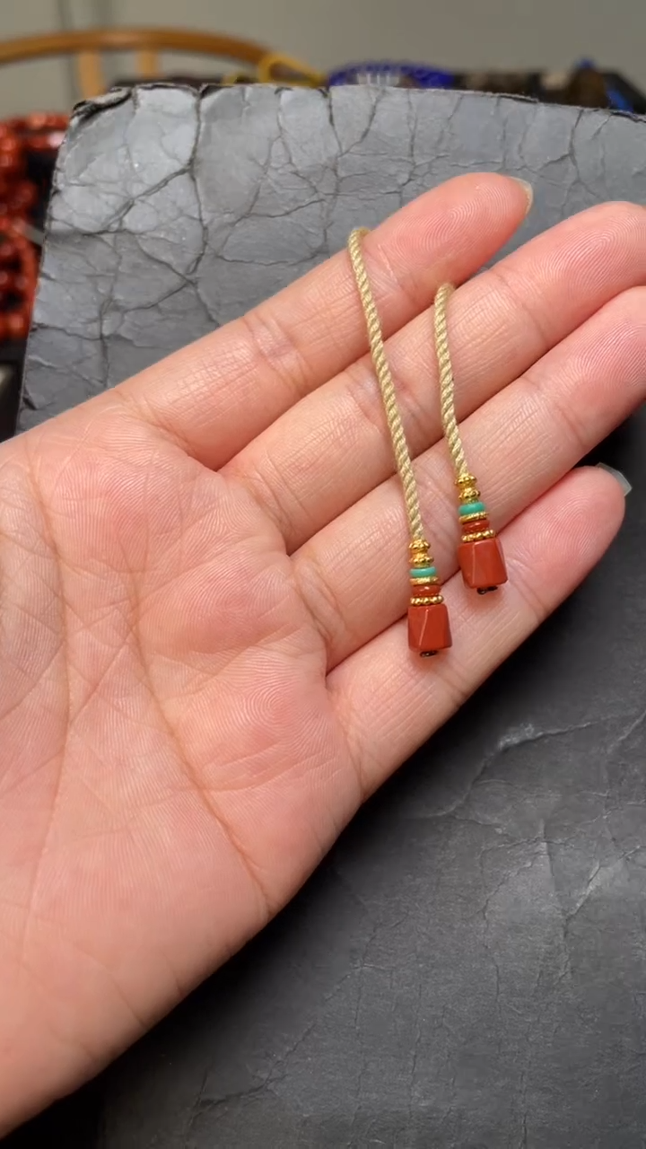 未镶嵌3南红玛瑙弟子珠--5+