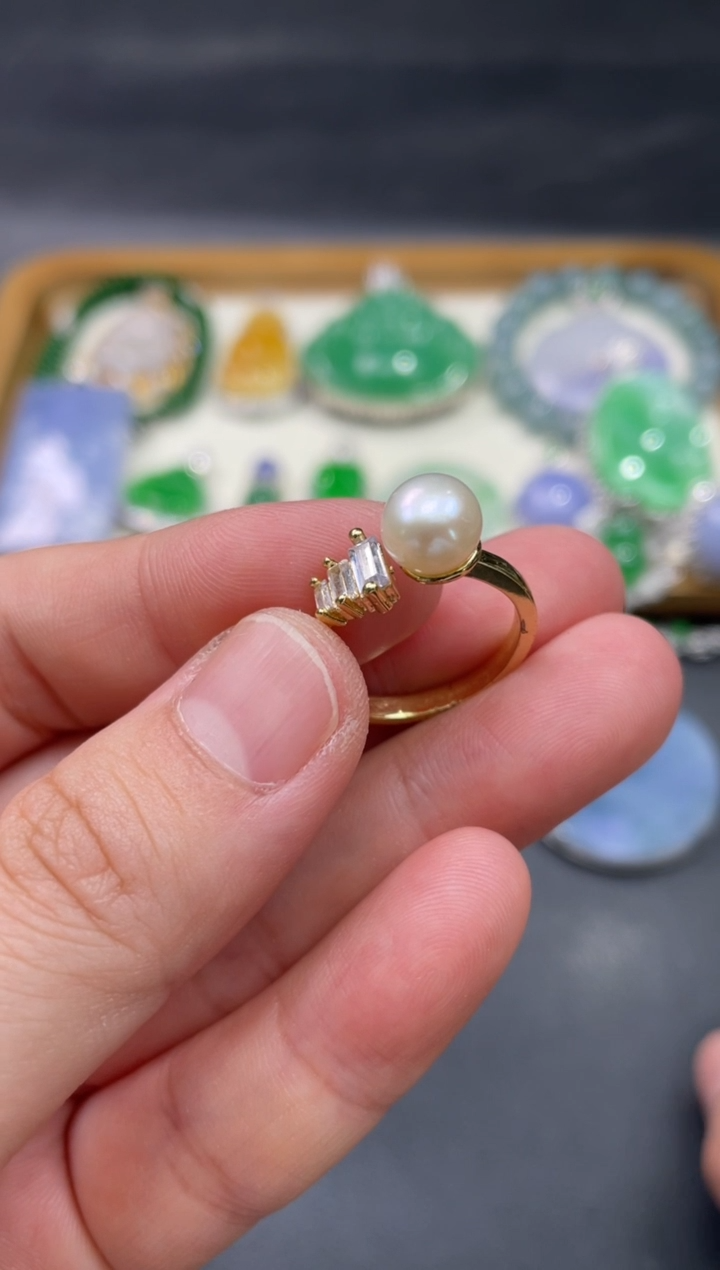 【闪购商品】淡水珍珠戒指银S925镶嵌124......