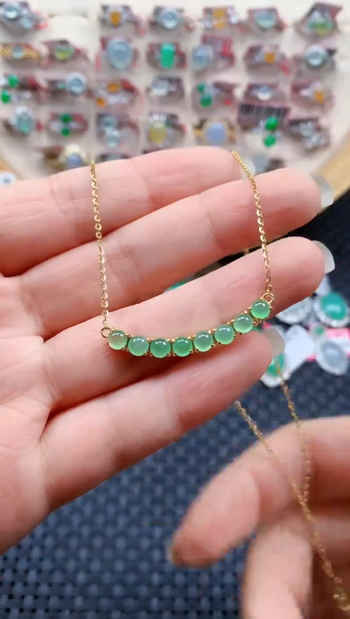 银S925镶嵌戒指翡翠天然A货缅甸翡翠