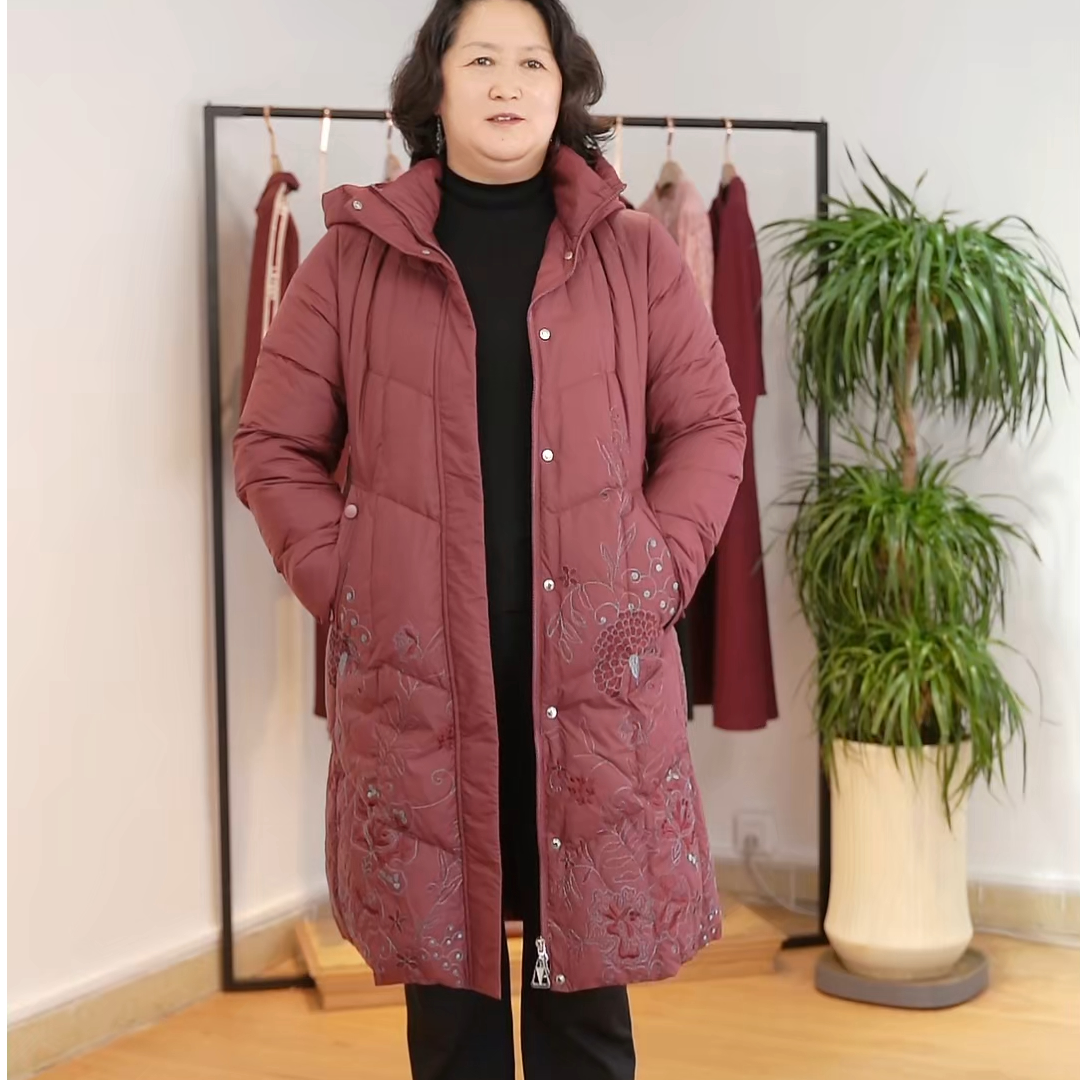 kuotai/阔太立领冬季百搭长款宽松型梵堤斯羽绒服G3732583