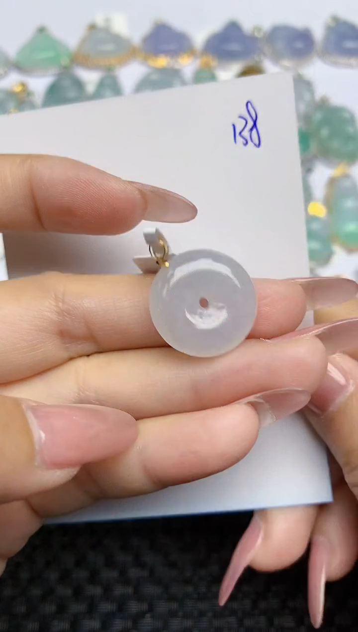 【闪购商品】翡翠颈饰18K金镶嵌天然A货翡翠 138