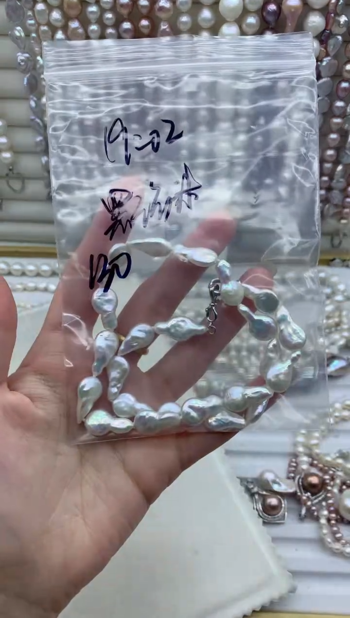 【闪购商品】淡水珍珠项链银S925镶嵌xl