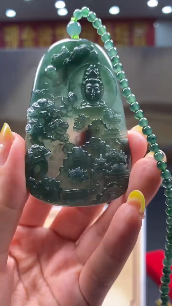 翡翠未镶嵌颈饰********66