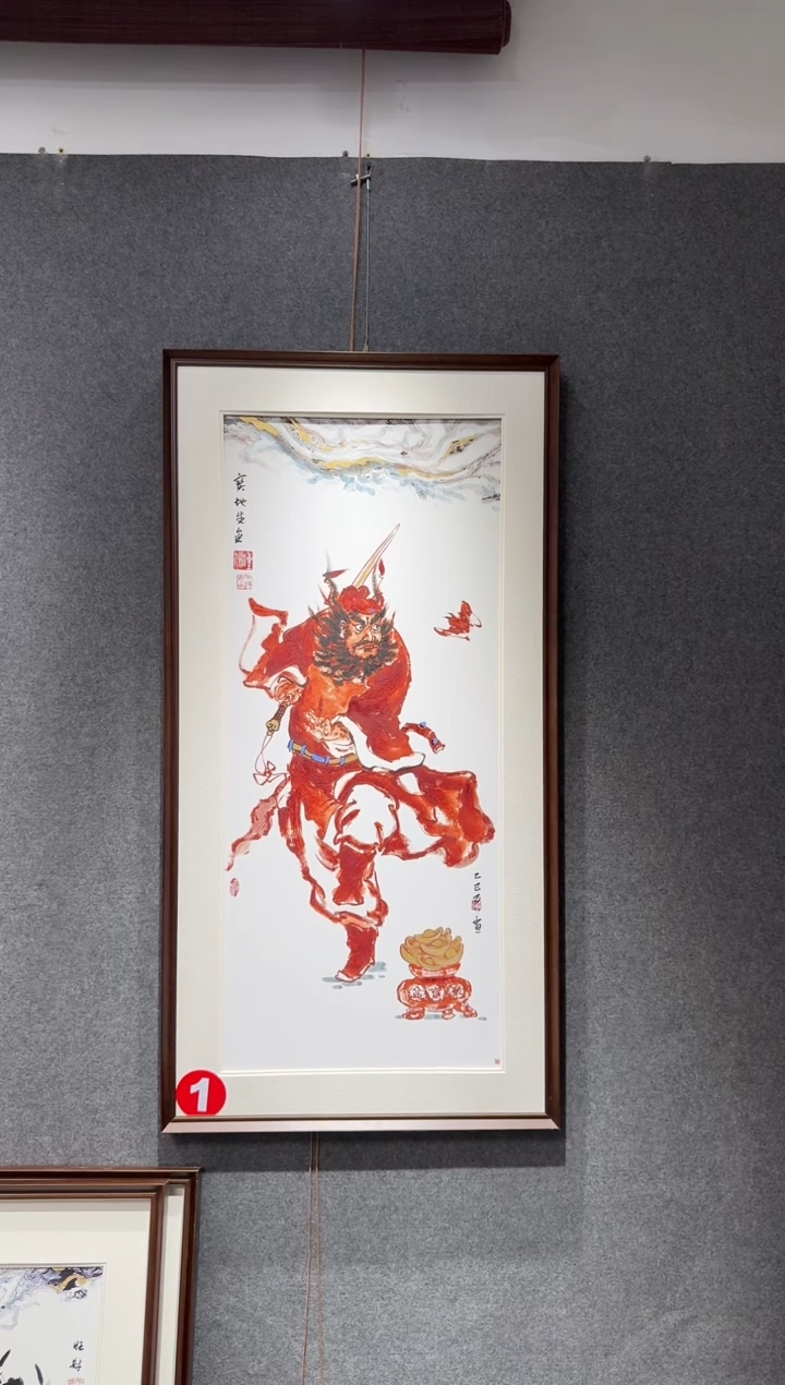 国画带****?牛百川老师手绘宝地生金120x60