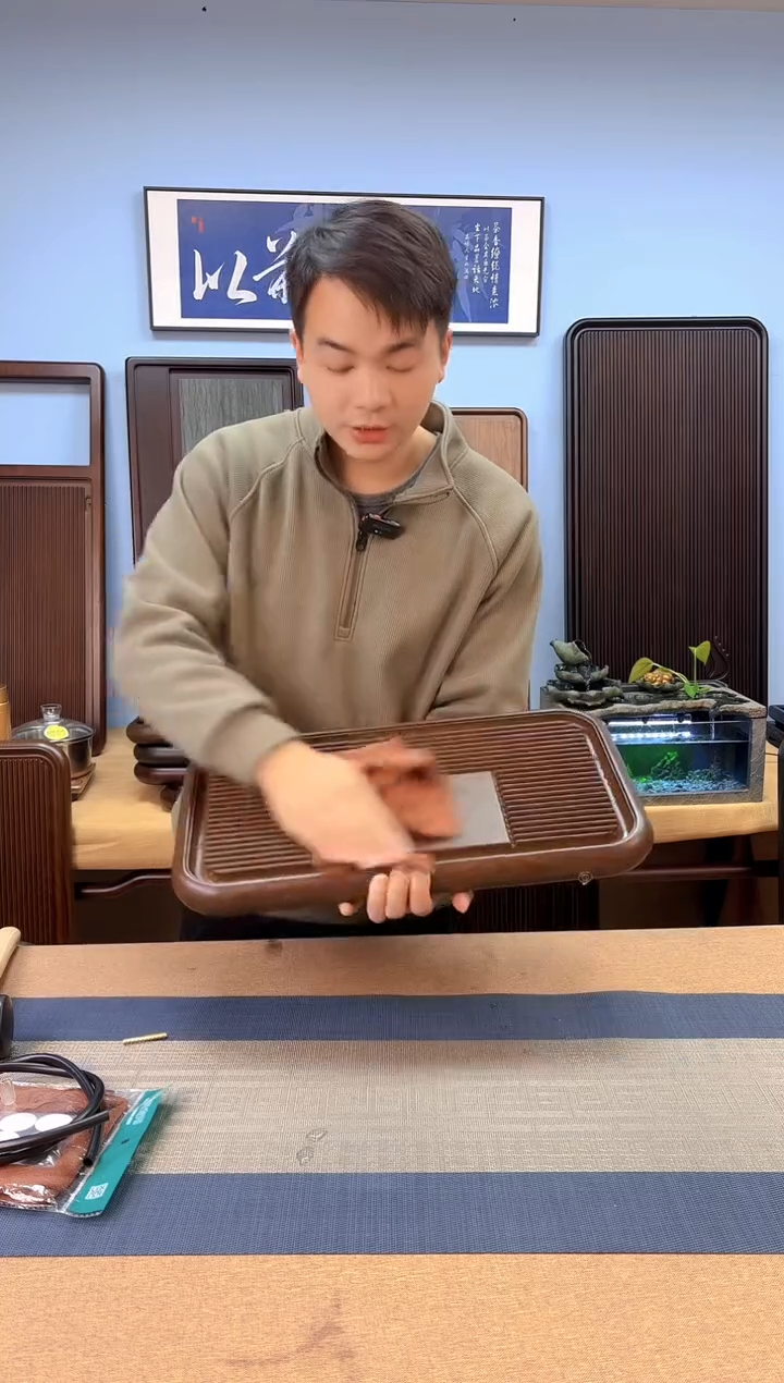 【闪购商品】凌龙黄色款式茶盘50*28*4