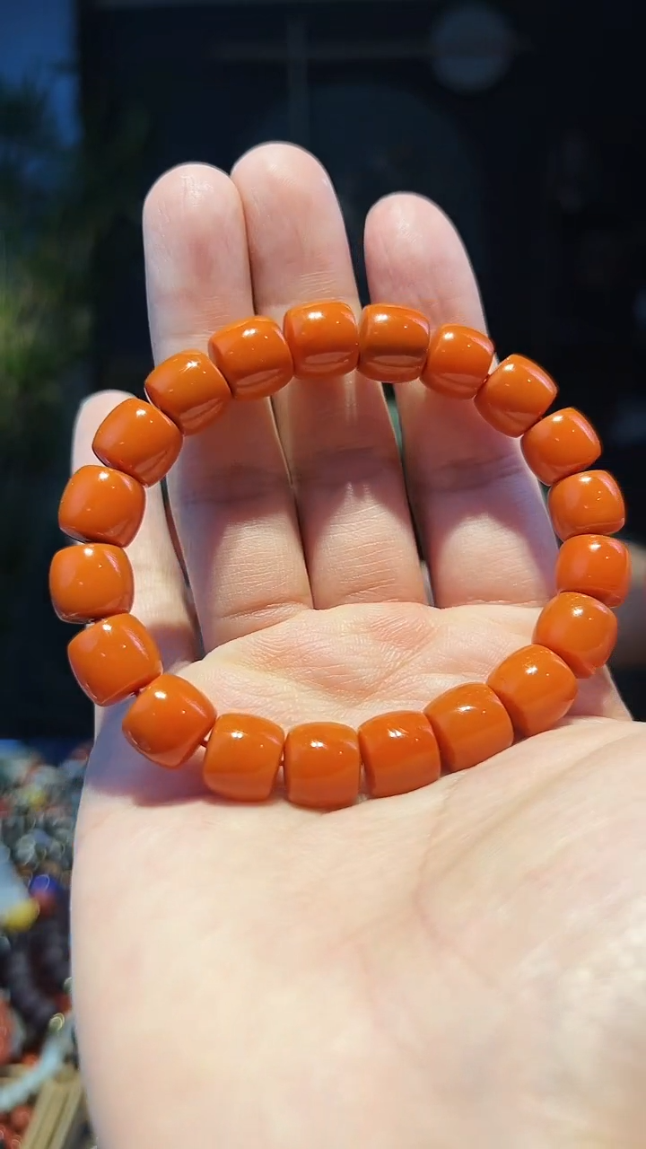 【闪购商品】南红玛瑙手串未镶嵌11左右柿子黄