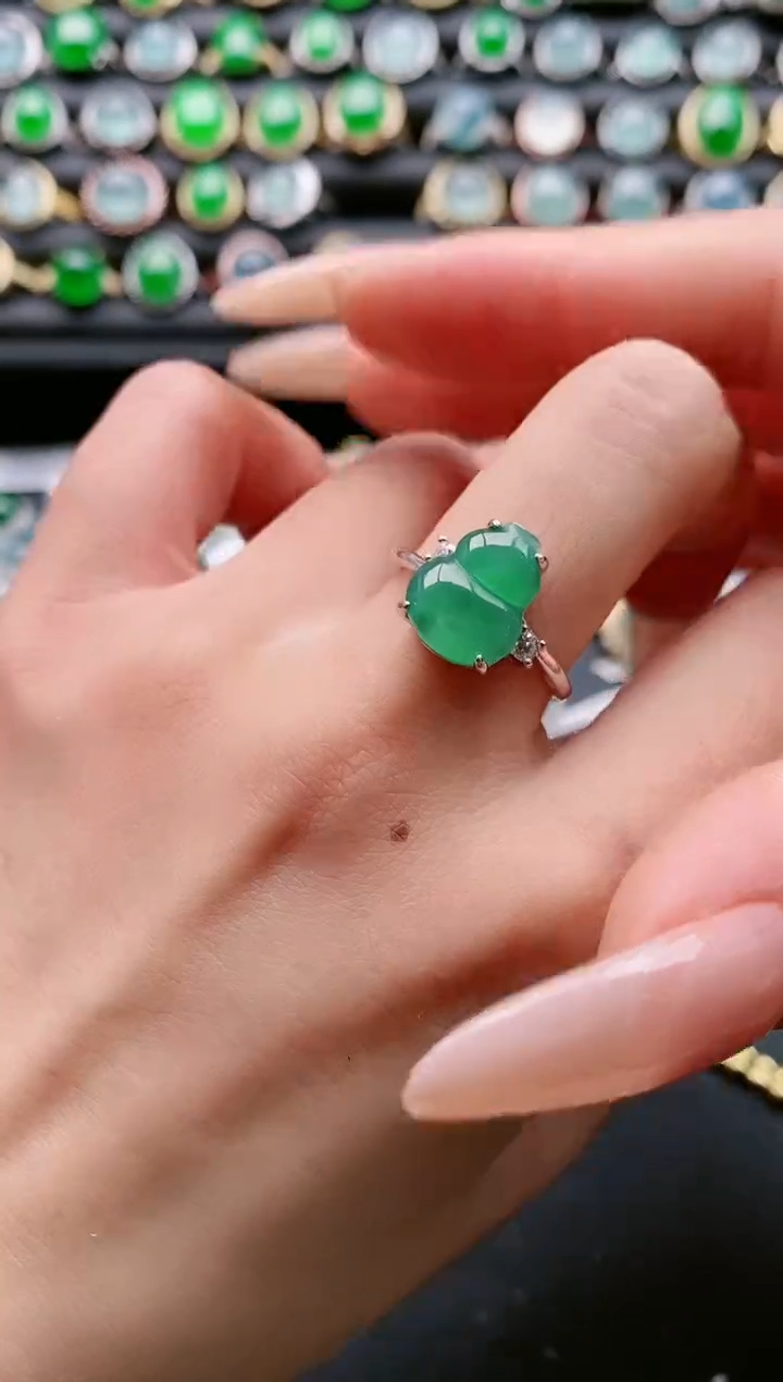 【闪购商品】翡翠戒指银S925镶嵌11111111