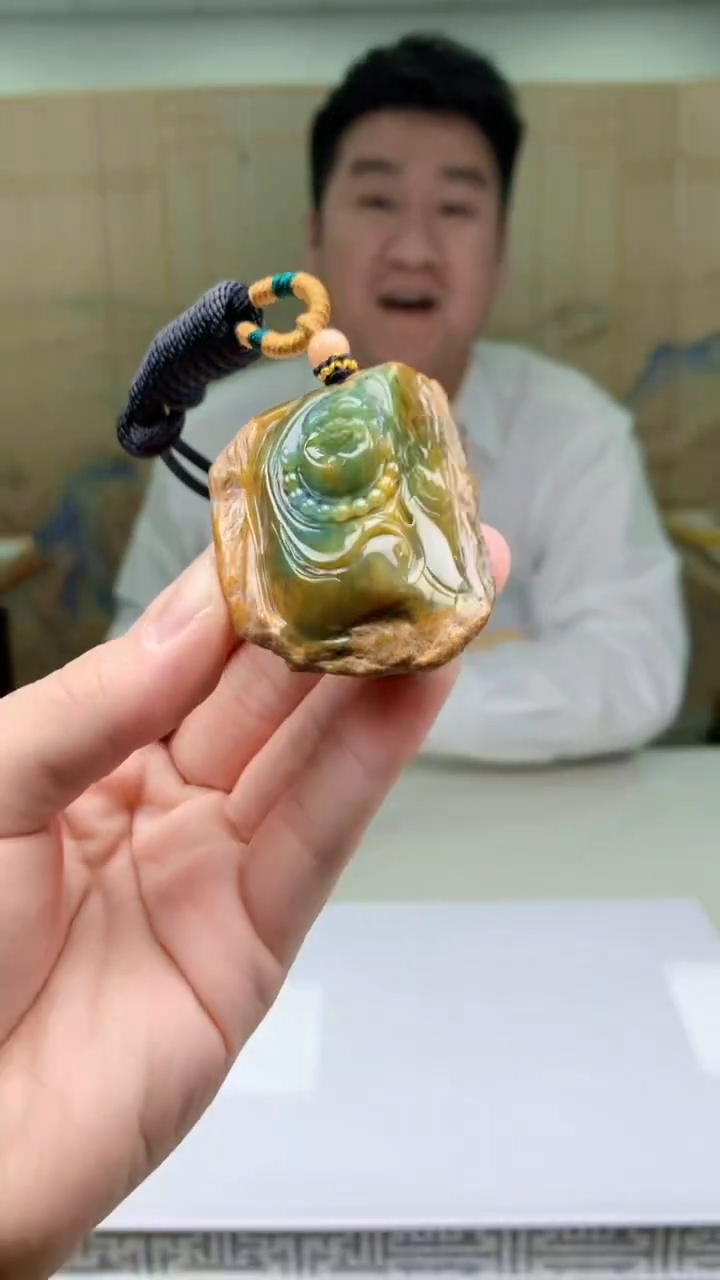 【闪购商品】定制翡翠未镶嵌5028bb-毛货挂件79