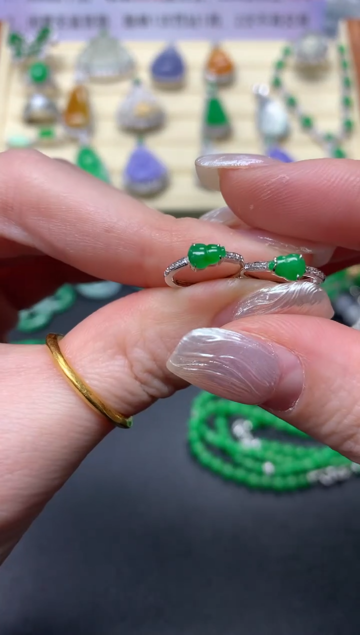 【闪购商品】翡翠耳饰18K金镶嵌耳饰|1000+100