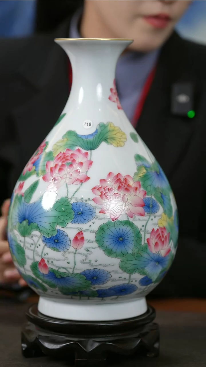 【闪购商品】瓶景德镇陶瓷荷花玉壶春瓶218