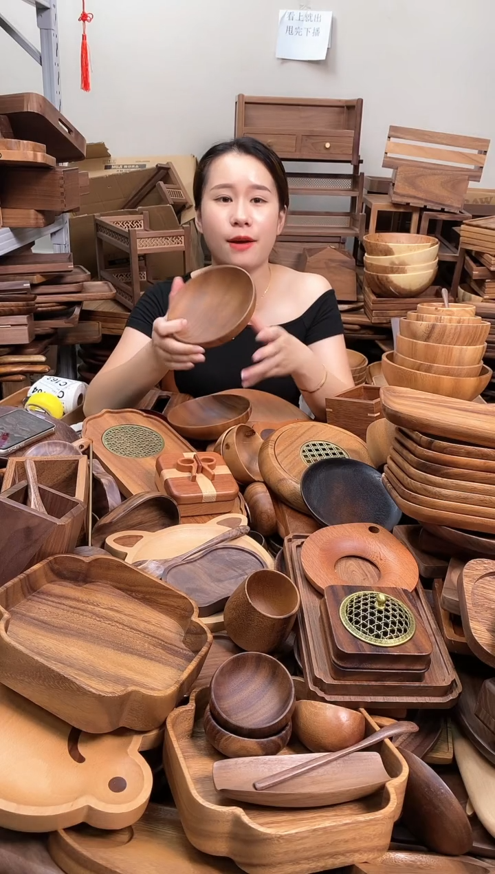 木  南美胡桃木深碟15*5cm   内销
