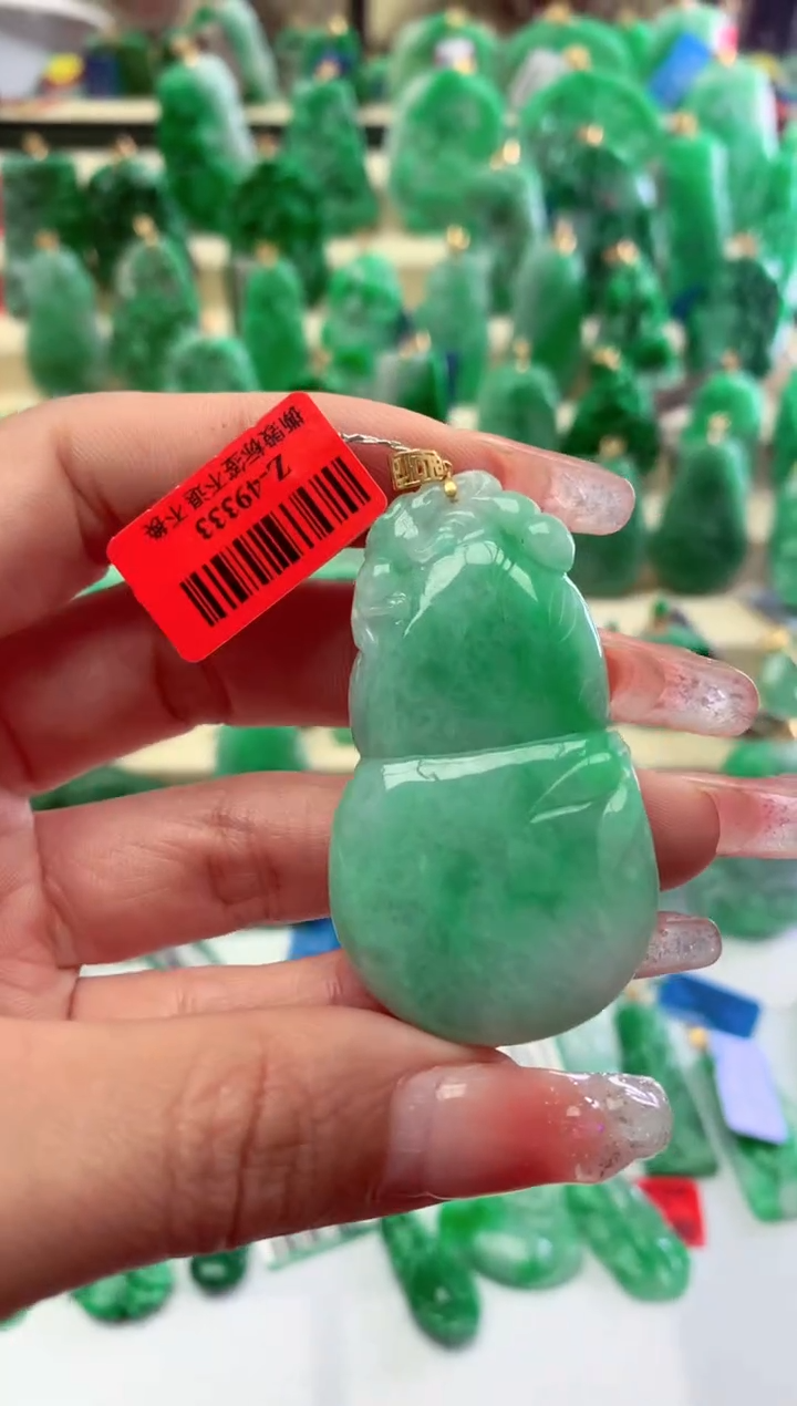 【闪购商品】翡翠颈饰18K金镶嵌挂件