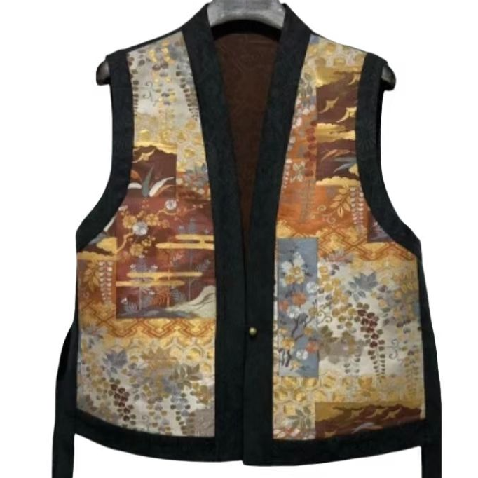 【万象有衣】八经绞织花萝-原创设计师款香云纱背心马甲-8000