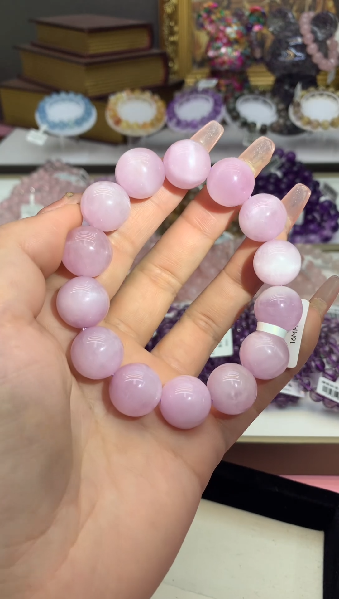 【闪购商品】水晶手串未镶嵌13+猫眼紫锂辉