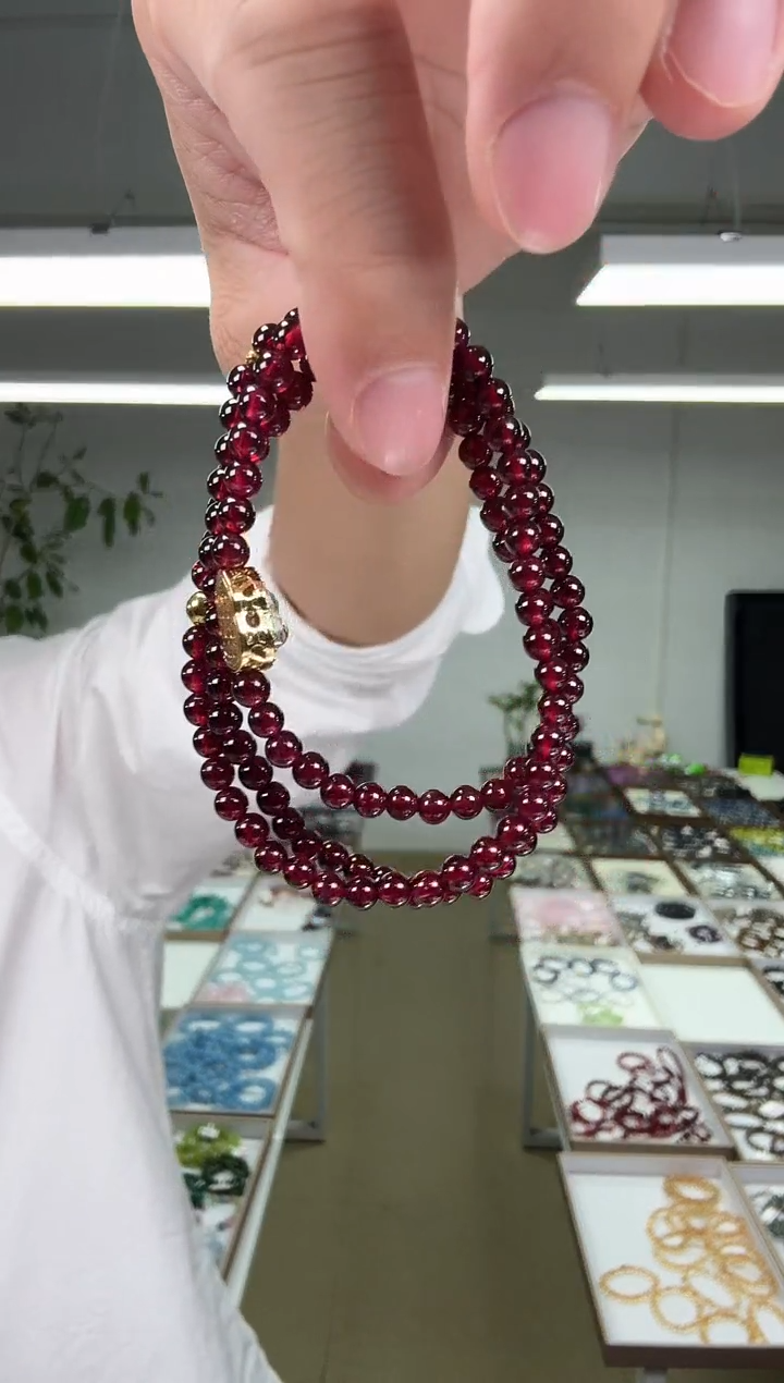 未镶嵌手链水晶紫牙乌石榴石