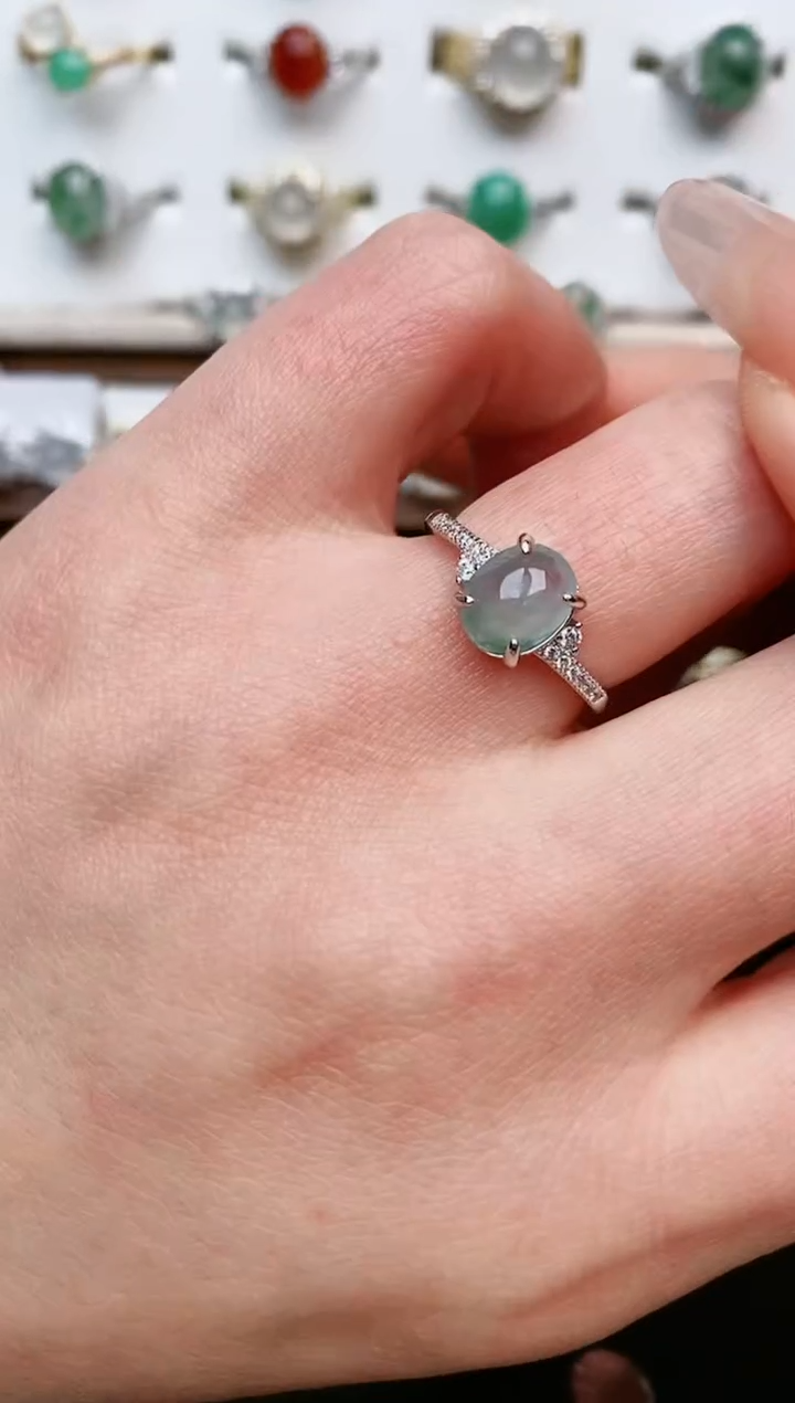 【闪购商品】翡翠戒指银S925镶嵌....