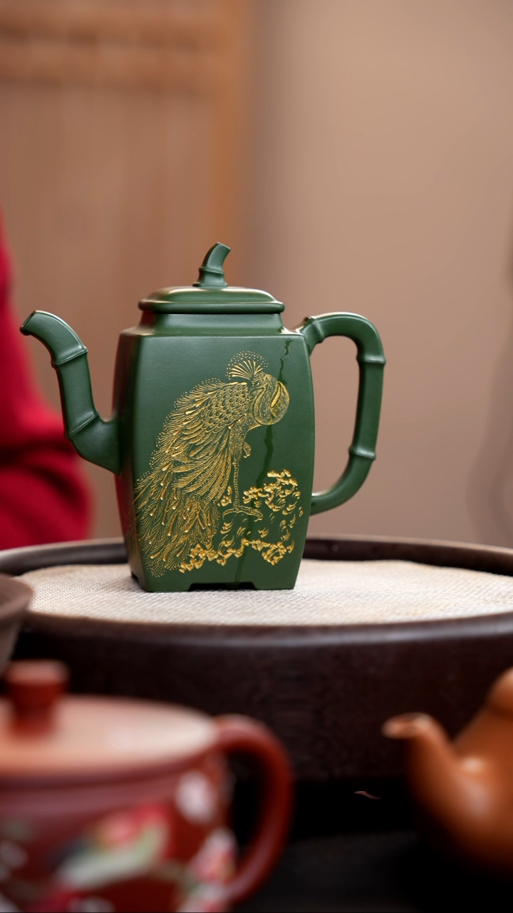 【闪购商品】紫砂茶壶民国绿高风亮节