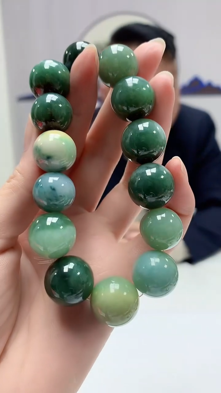 【闪购商品】定制翡翠未镶嵌4969zm-毛货手串71