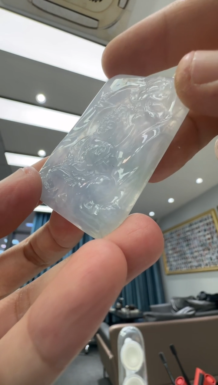 颈饰未镶嵌翡翠天然翡翠A货孤品一件 